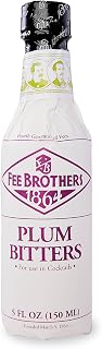 Fee Brothers Plum Cocktail Bitters, 5 fl oz (150ml) | Aromatic Cocktail Mixer & Concentrated Flavoring, Gluten Free, Vegan-Friendly