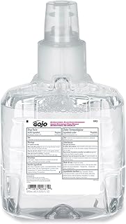 GOJO 1912-02 Antibacterial Plum Foam Hand Refill, Single Unit, 1200 mL