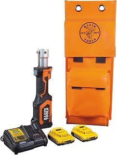BAT207T13 Cable Cutter and Crimper, Power Tool with 2 Hour DeWALT 20V Batteries for Klein Tools Crimper and Cutting Heads