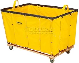 GLOBAL INDUSTRIAL Vinyl Basket Bulk Truck, 20 Bushel, Yellow