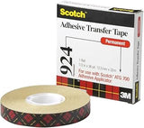 Wholesale CASE of 15 - 3M General Purpose Adhesive Transfer Tape-Adhesive Transfer Tape, 2.0mil, 1/2"x36 Yards, Clear