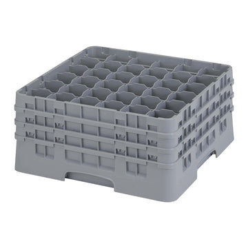 (36S738151) 36 Compartment Stemware & Tumbler Glass Rack - Camrack® by Cambro – 7-3/4-Inch, Plastic, Soft Gray