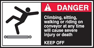 AccuformNMC LECN171 CEMA Safety Label, "Danger Climbing, Sitting