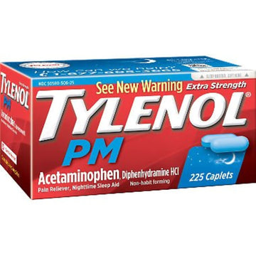 PM Caplets - 225 ct. bottle by Tylenol – 225 Count (Pack of 1), Model TPM1
