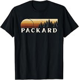 Packard, WI Vintage Evergreen Sunset Eighties Retro T-Shirt