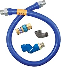 Dormont 1675BPQS60 3/4" Blue Hose Moveable Gas Connector Hose 60" Long with Blue PVC, 1 SnapFast QD & 1 Swivel MAX