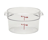 RFSCW2135 Camwear 2-Quart Round Food Storage Container by Cambro – 2 Quart, 1.9 liters, Polycarbonate (PC), Clear, Pack of 12