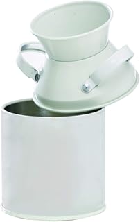 PacknWood 210SXM05 - Mini Metal White Milk Pots - Metal Milk Jug - Small Metal Buckets with Handles - Rustic Milk Jug - Galvanized Metal Milk Can - (4.2 oz, 2" x 3.9") - (Case of 36)