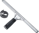 Professional 12” Stainless Steel Window & Glass Cleaning Squeegee with Replacement Rubber - Cleaning Supplies by UNGER – 12 Inch, Birch, Handle Included, Model 961010