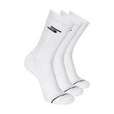 Men's 3-Pack Performance Pickleball Crew Socks by Skechers – Polyester Blend, White, Model S118147HP