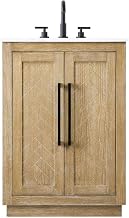 ELEGANT Kitchen and Bath 24 inch Single Bathroom Vanity in Linen Oak