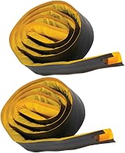 Justrite Make-A-Berm™ Fuel Spill Containment Curbs 5' Long x 6" High | Straight Section Set (2 Pieces), Custom Chemical Spill Containment Berm System, Yellow PVC Coated Fabric, Made in The USA,