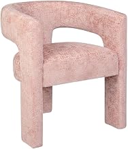Starlight Canyon Home Jacquard Fabric-Upholstered Sculpture Armchair with Plywood Frame, Accent Chair for Living Room or Bedroom Use, Pink, Single