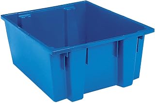 Akro-Mils Stack And Nest Tote Box - 23X19x10" - Blue - Blue - Lot of 3