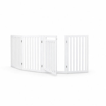 4-Panel Pet Gate by TRIXIE – Max Width 81", MDF, White, Model 39363