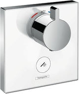 hansgrohe ShowerSelect Glass Thermostatic highflow Mixer for Multiple outlets, White/Chrome 15735400