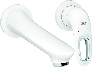GROHE 19571LS3 | Eurostyle Wall-Mounted 2-Hole Basin Mixer | M | Moon White