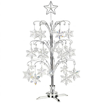 Hohiya Rotating Ornament Tree, 47 Inch, Chrome Silver