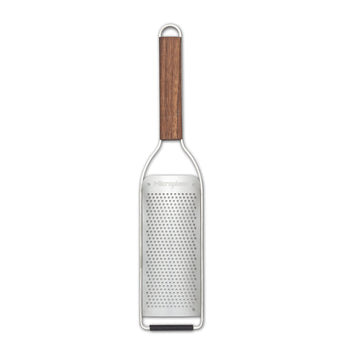 Master Series Wood Handle Stainless Steel Frame Fine Blade Cheese Grater by Microplane – 18/8, Stainless Steel, Model 15402