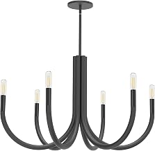 Dainolite Wand 6 Light Chandelier - Matte Black