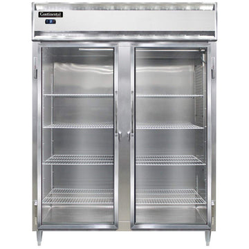 DL2FE-SS-GD Designer Line Extra-Wide Two Section Reach In Glass Door Freezer by Continental Refrigerator – Commercial Grade