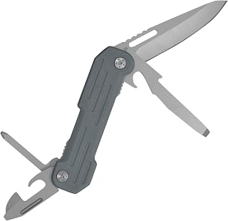Camillus Pocket Block 6.25" Compact Durable Corrosion-Resistant 420 Stainless Steel Folding Pocket Knife - Everyday Carry Multitool with 5 Integrated Tools Within Handle