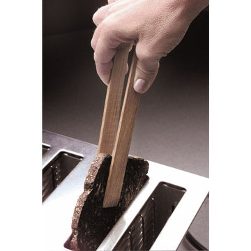 Bamboo Toaster Tong - 7 1/4"L by FRONT OF THE HOUSE INC – Bamboo, Natural, Pack of 2, Model 840291018526