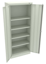 Standard Traditional Cabinets with Solid Doors by Tennsco – 30" W x 15" D x 72" H, Champagne/Putty, Model 7215-CPY