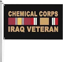 Us Chemical Corps Iraq War Veteran 3x5 Ft Double Sided Flag 3 Ply Vivid Print Banner For Yard Garden Outdoor Decor