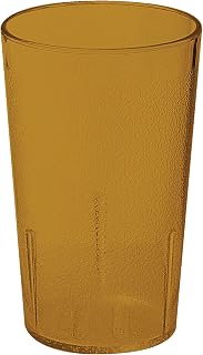 G.E.T. 6605-1-A-EC Heavy-Duty Plastic Restaurant Tumblers, 5 Ounce, Amber (Set of 4)