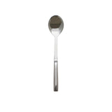 Stainless steel solid serving spoon by Thunder Group – Medium, Stainless Steel, Metallic, Model SLBF001