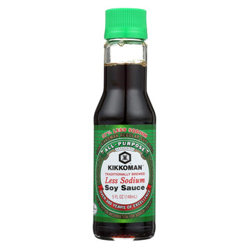 Less Sodium Soy Sauce by Kikkoman – 5 Fl Oz 12 Count, No Color