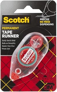 Scotch Double Sided Tape Runner, 0.27 in x 26 ft., Perfect for Holiday Crafts, Gifts, and DIY, 1-Pack