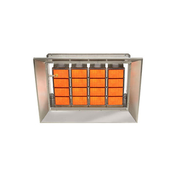 SunStar Natural Gas Heater Infrared Ceramic by GUM – 33.38"L x 26.5"W x 7.75"H, Aluminized Steel / Aluminum Reflectors, Model SG14-N