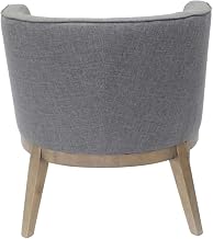 Starlight Canyon Home Linen-Upholstered Accent Chair with Mid-Century Modern Style, Commercial Grade Japandi Lounge Chair for Living Room and Bedroom