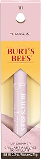 Burt's Bees Lip Balm Stocking Stuffers, Moisturizing Lip Shimmer Holiday Gift for Women, with Vitamin E & Coconut Oil, 100% Natural, Champagne, 0.09 Ounce
