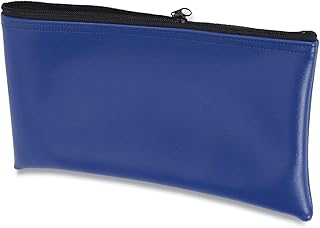 CONTROLTEK Fabric Deposit Bag, Vinyl, 6 X 11 X 1, Blue