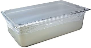 PanSaver Disposable Clear Pan Covers - Spill-Proof Shrink-Tight Food Storage & Easy Transport - Full Size Pan (34 x 7 IN) - 50 Pack - Commercial Catering Lids