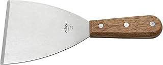 Winco Blade Scraper, 4.5-Inch by 4-Inch,Stainless Steel, Brown,Medium | Dishwasher safe, Durable blade and handle, For griddles, dough, bench work and food-prep surface scraping