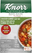 Knorr Professional Chicken Gumbo Soup Mix Pouches, 16.9 Oz, 4 Pack | 68 Average Servings Per Case, Rice, Okra, White & Dark Meat Chicken, Just Add Water, for Entrées, Salads & Sandwiches