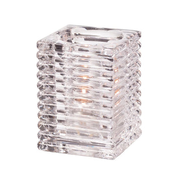 Clear Horizontal Rib Glass Rod Lamp by Hollowick – Glass, Clear, Model 1511C