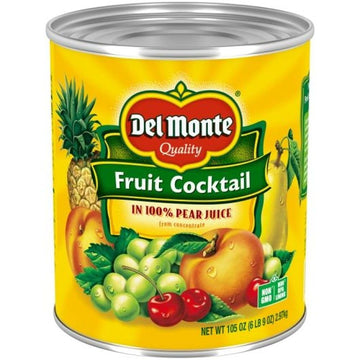Fruit Cocktail Fruit Naturals In Juice 6 Case 105 Ounce by Del Monte – 12.75x18.69x7.25 inches, Pack of 6