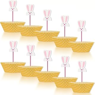 Unique Party Easter Bunny & Carrot Cupcake Kit - 2", 24 Pcs
