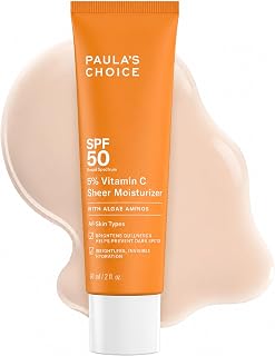 Paula's Choice 5% Vitamin C Sheer Face Sunscreen SPF 50, 2 Fl Oz
