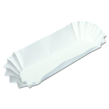 HOFFMASTER 610740 Fluted Hot Dog Trays 6w x 2D x 2h White 500/Sleeve 6 Sleeves/Carton (HFM610740)