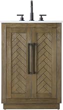 ELEGANT Kitchen and Bath 24 inch Single Bathroom Vanity in Hazel Oak