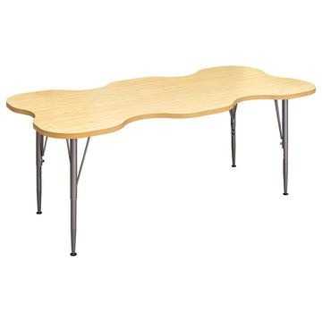 My Place Rectangular Table by Tot Mate – unspecified, 3/4" Thick Industrial Grade Wood With Laminate Surfacing, Maple/Maple, Model TM9428