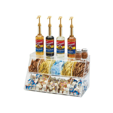 10-Bin Condiment Holder by CAL-MIL – 21.00x12.00x12.00, Acrylic, Clear, Model 3643-10