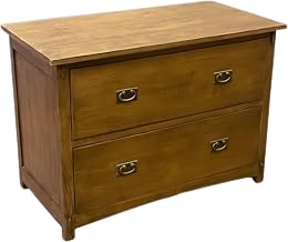 Solid Wood Lateral File Cabinet Mission-Style 2-Drawer, Wood Filing Cabinet for Home Office File Storage, Michael's Cherry