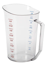 () 4 qt Liquid Measuring Cup - Camwear® by Cambro – 4-Quart, 4.0 quarts, Plastic, Clear, Model 400MCCW135